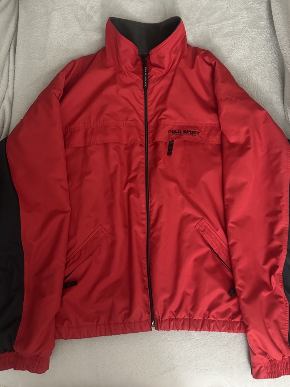Polo Sport Ralph Lauren Jacket Large Full Zip Coat Windbreaker Fleece Lined XXL